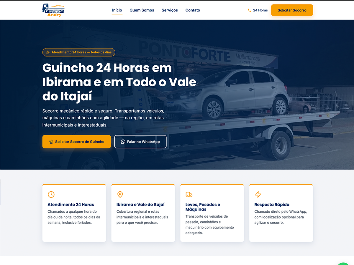 Site Institucional — Guinchos Andry